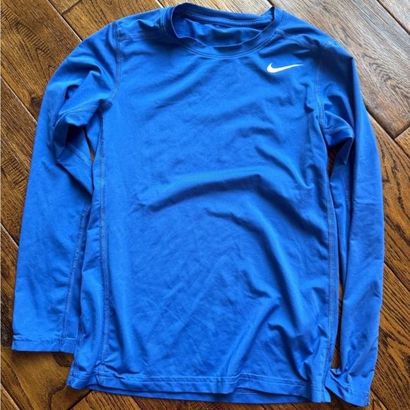 Nike Kids Blue Long Sleeve Shirt - Picture 1 of 2